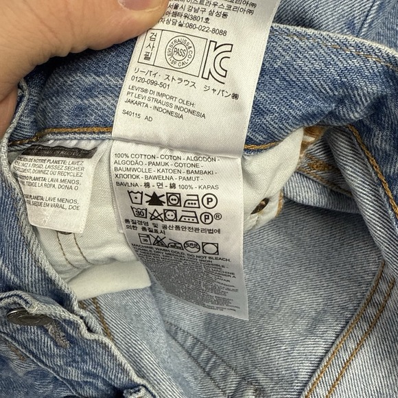 Levi's 501 Jeans Women's Size 29x26 Button Fly Light Wash Blue - Picture 11 of 12